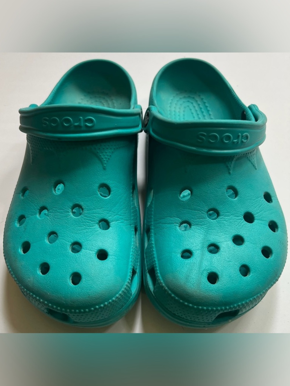 CROCS Classic Clogs Teal Comfort Slip Ons Unisex Women's 8-9 Men's 6-7